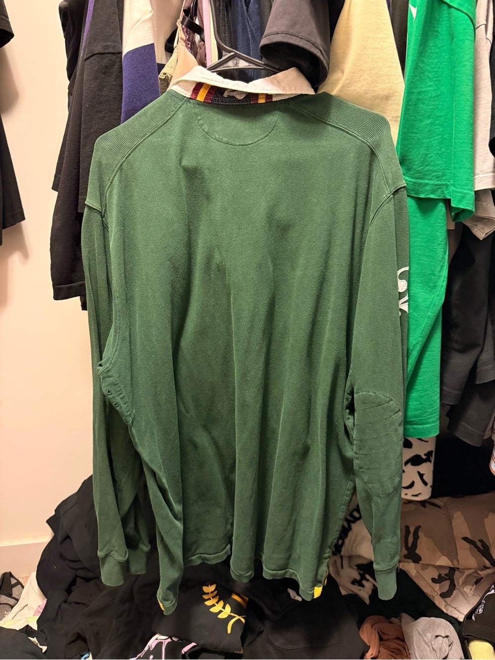 Polo by Ralph Lauren Green Rugby Shirt with Yellow Pony - Picture 4 of 4